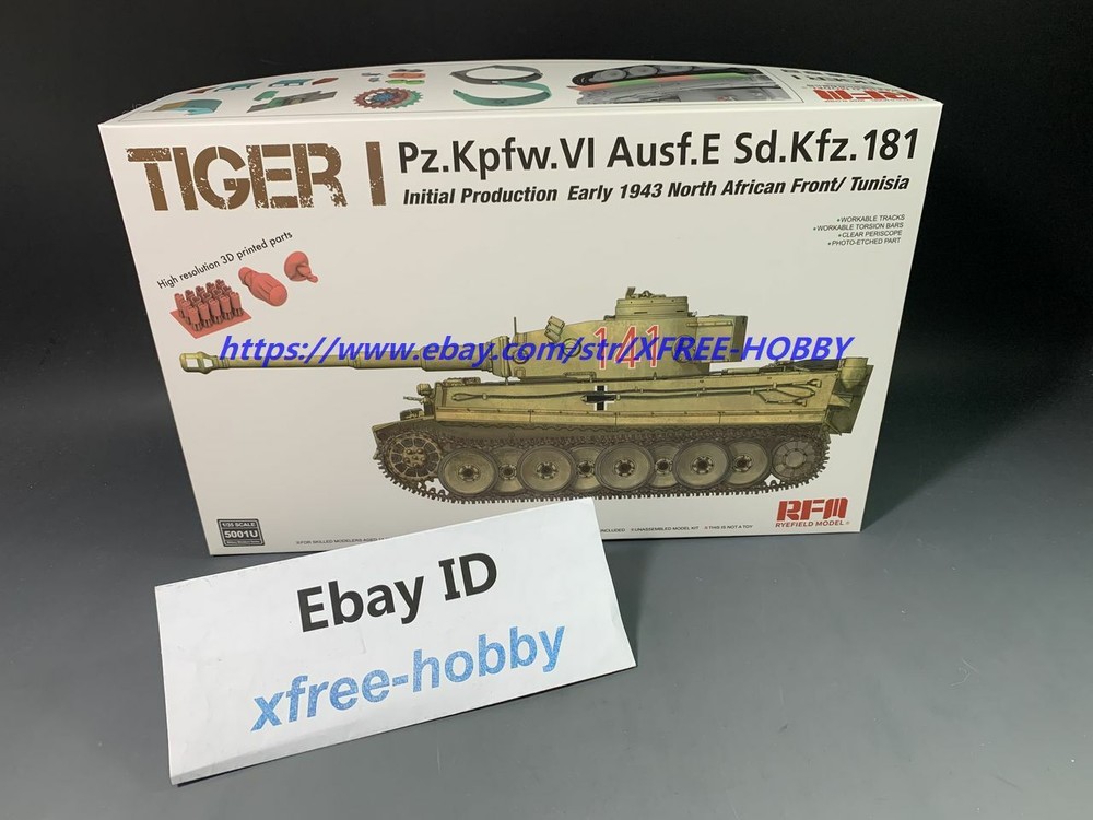 RYEFIELD MODEL RFM RM-5001U 1/35 Tiger I Initial Production Early 1943
