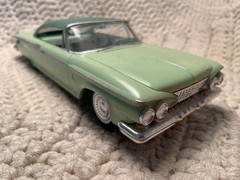 Lot Of 2 Vintage Johan 1961 Rare Green Mopar Car Models Plymouth & Dodge Coupes