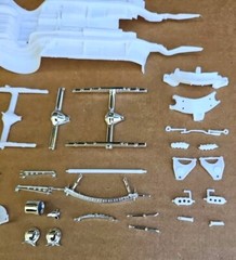 AMT 1/25 1955 CHEVY BEL AIR SEDAN CHASSIS AND RELATED PARTS