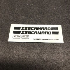 Monogram ’69 Street Camaro Decals #2230 Original Z28 1977 Issue Chevy Muscle Car