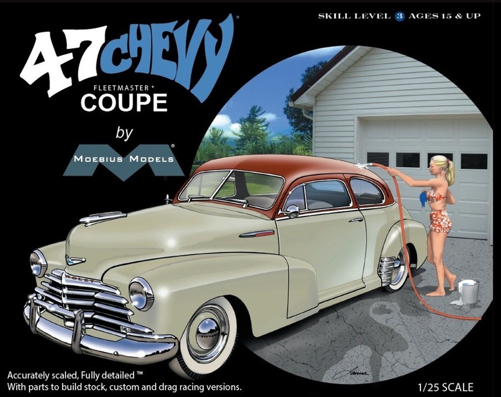 MOEBIUS 1/25 1947 Chevrolet Fleetmaster Coupe Car Model Kit MOE2302-NEW