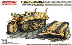 WW.II German Sdkfz.2 Kettenkraftrad & Goliath Demolition Vehicle & Driver Figure