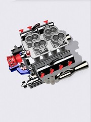1/24 1/25 3D Resin Pro Stock Hemi Engine /W Transmisison Scale Model Kit parts
