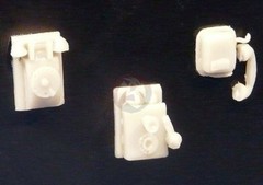 Resicast 1/35 Wall Mounted Rotary & Internal Telephones WWII (3 types x2) 352412