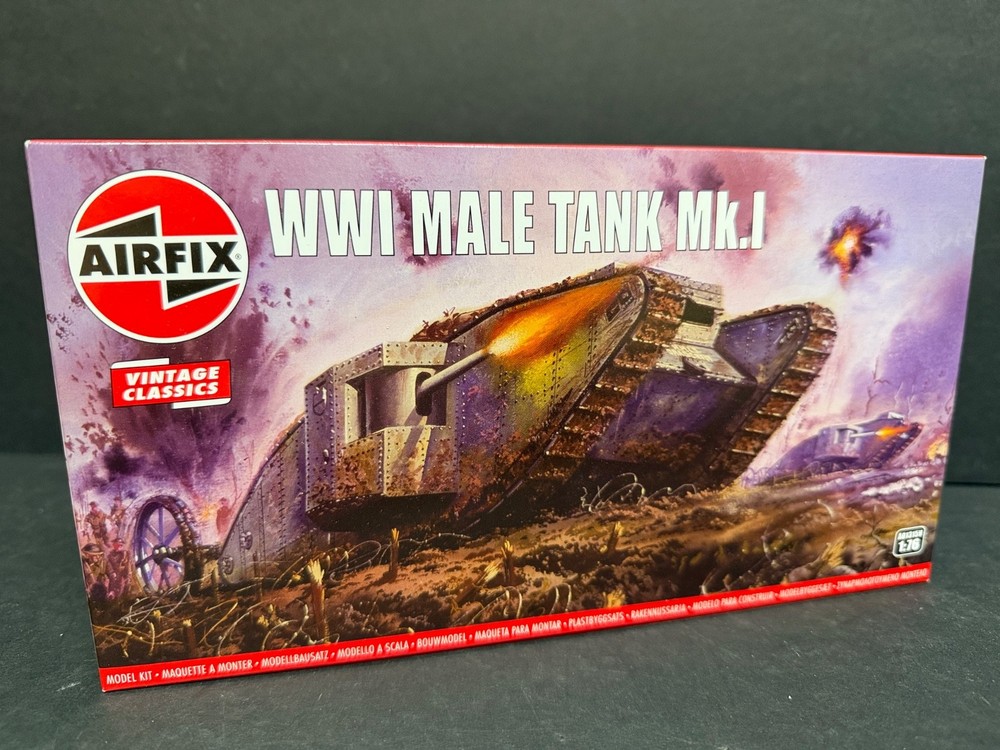 AIRFIX 1/76 WWI MALE TANK Mk.I model kit 2018 issue new/sealed (73)