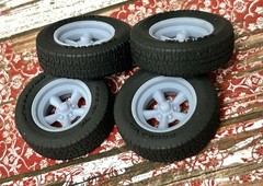 1/24 Scale: 15-inch “Classic Torq Thrust D” Resin model car wheels/tires, 1/25