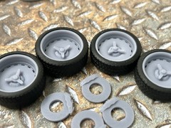 Resin 21/20 In. “Slotted Smoothie W/ Knock Offs” Model car Wheels/Tires 1/24