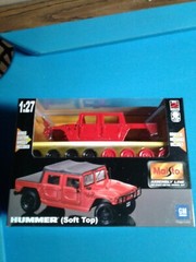Maisto 1/27 diecast metal model kit Hummer soft top