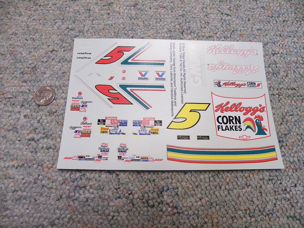 Blue Ridge decals 1/24 1/25 Kellogg’s Corn Flakes #5 GMAC K33