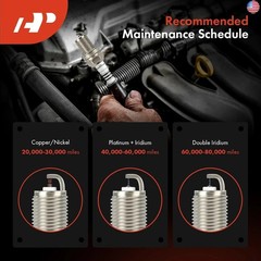 A-Premium Iridium Platinum Spark Plugs Compatible with Hyundai Elantra