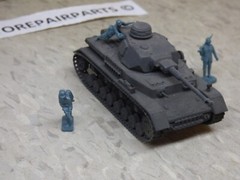 1/72 Esci Minitank WWII German Panzer IV Medium Tank & Airfix Soldier Lot#7383B©