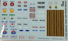 GOFER RACING DECALS Service truck pickup SHEET 1:24 1:25 CAR MODEL 11038