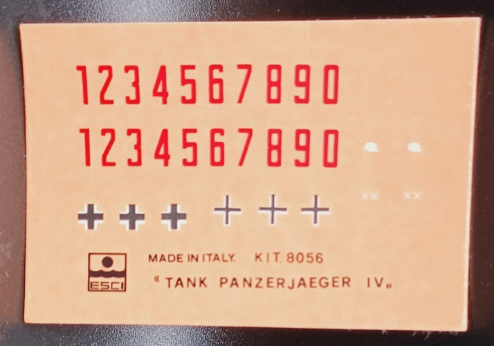 ESCI | No. 8056 | 1:72 German Panzerjäger IV Sd.Kfz. 162 Ausf. F Decals