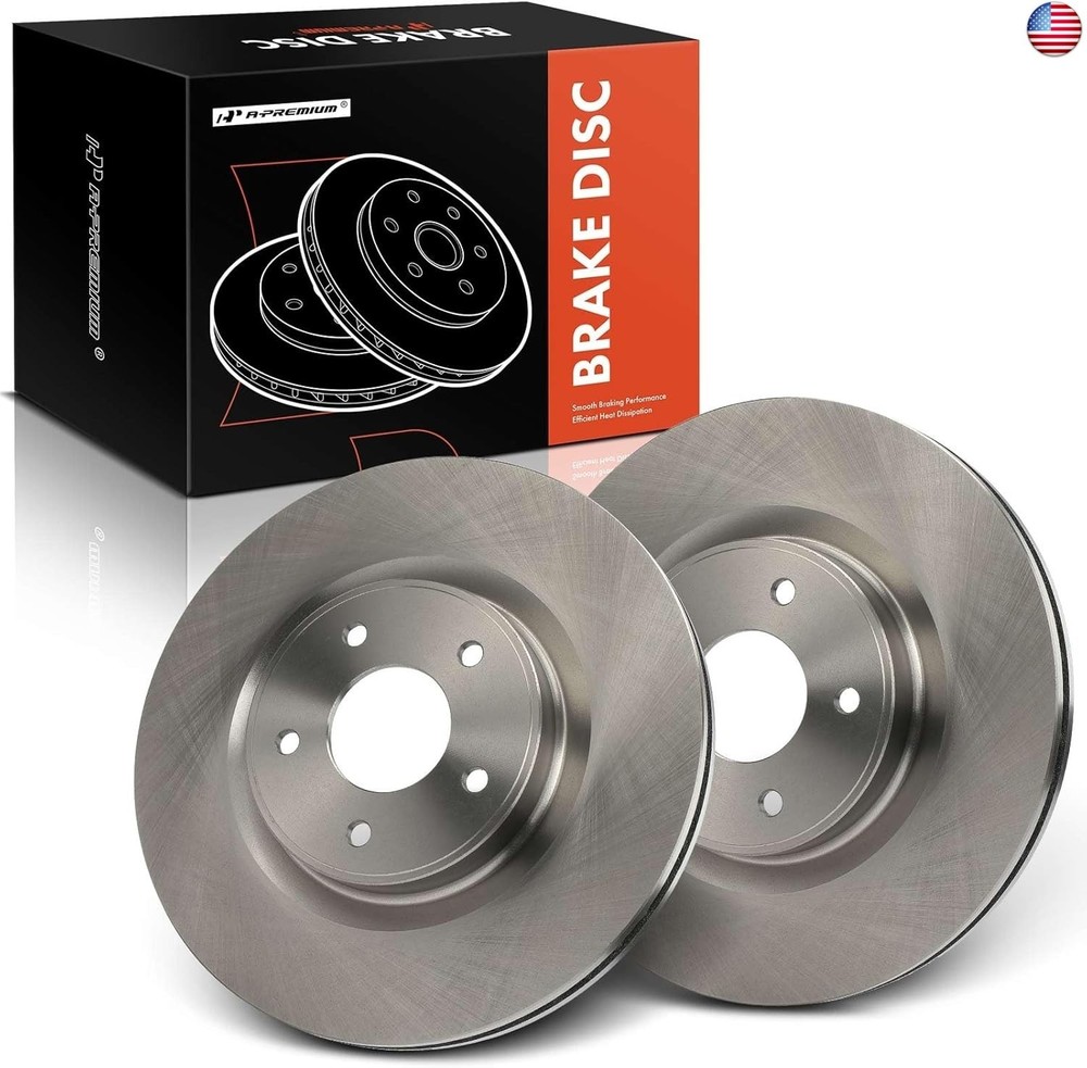 A-Premium 12.60 inch (320mm) Front Vented Disc Brake Rotors Compatible with