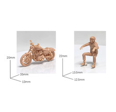 1/64 Motorcycle Model Scale 883 Garage Model Vehicle Accessories Colorless 1pc