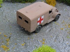 Roco Minitanks / Herpa Painted WWII US M-43 Dodge 3/4T 4×4 Ambulance Lot#9673B©