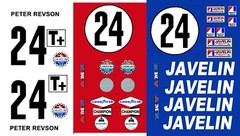 #24 Peter Revson AMC Javelin 1970 Trans Am 1/18th Scale Waterslide Decal