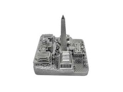 Washington DC Silver Skyline Landmark 3D Model 4 1/2 inches