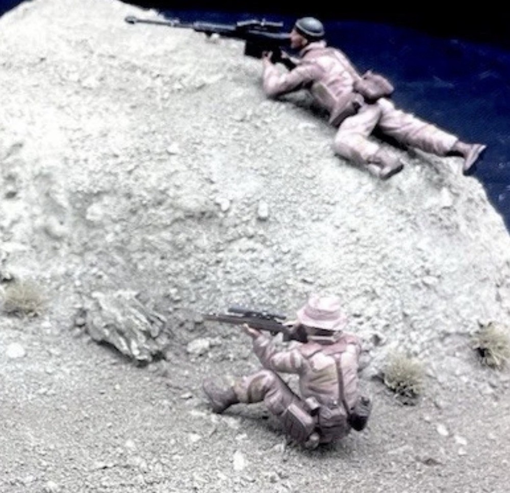 1/35 Scale Military Diorama Base Terrain Display Model Soldiers Figures Diecast
