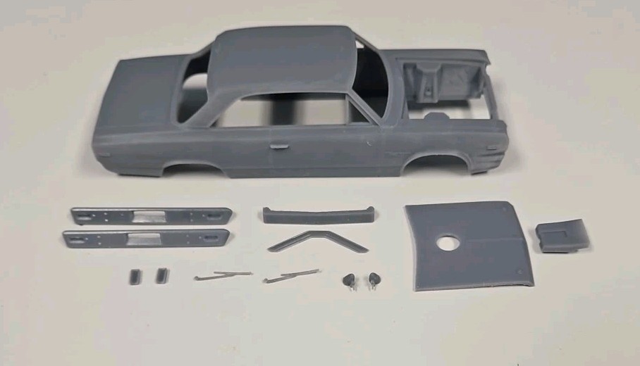 ABS-LIKE RESIN 3D PRINTED 1/25 1969 AMC HURST SC RAMBLER BODY AND RELATED PARTS