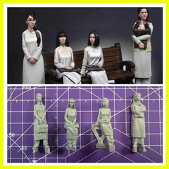 1:35 Resin Model Assembly Kit, GK, The Girl Is Waiting, Unpainted and Needs T…