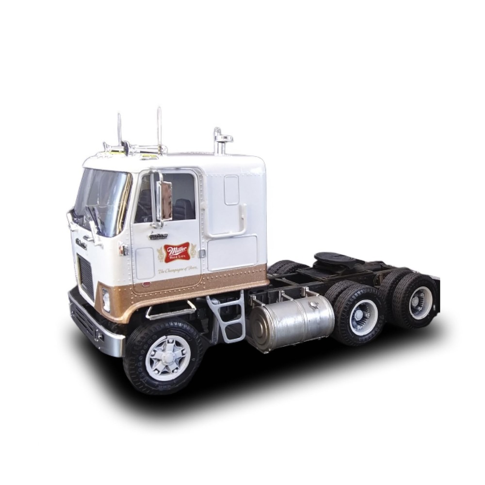 Round 2 Unknown AMT GMC Astro 95 Semi Tractor (Miller Beer) 1:25 Scale Model …