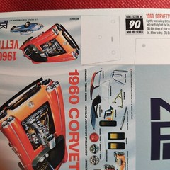 Collectible Mini Box 1960 Chevy Corvette 1:25 Scale Model Car Part MPC