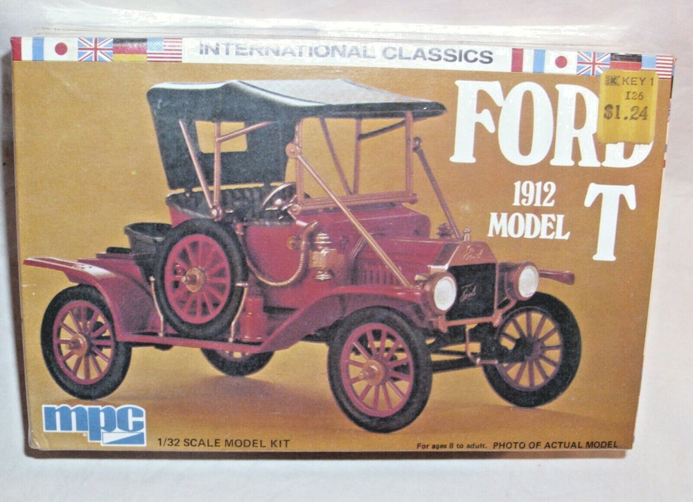 MPC 1912 FORD MODEL T CAR MODEL KIT 1/32 SEALED 2-1207
