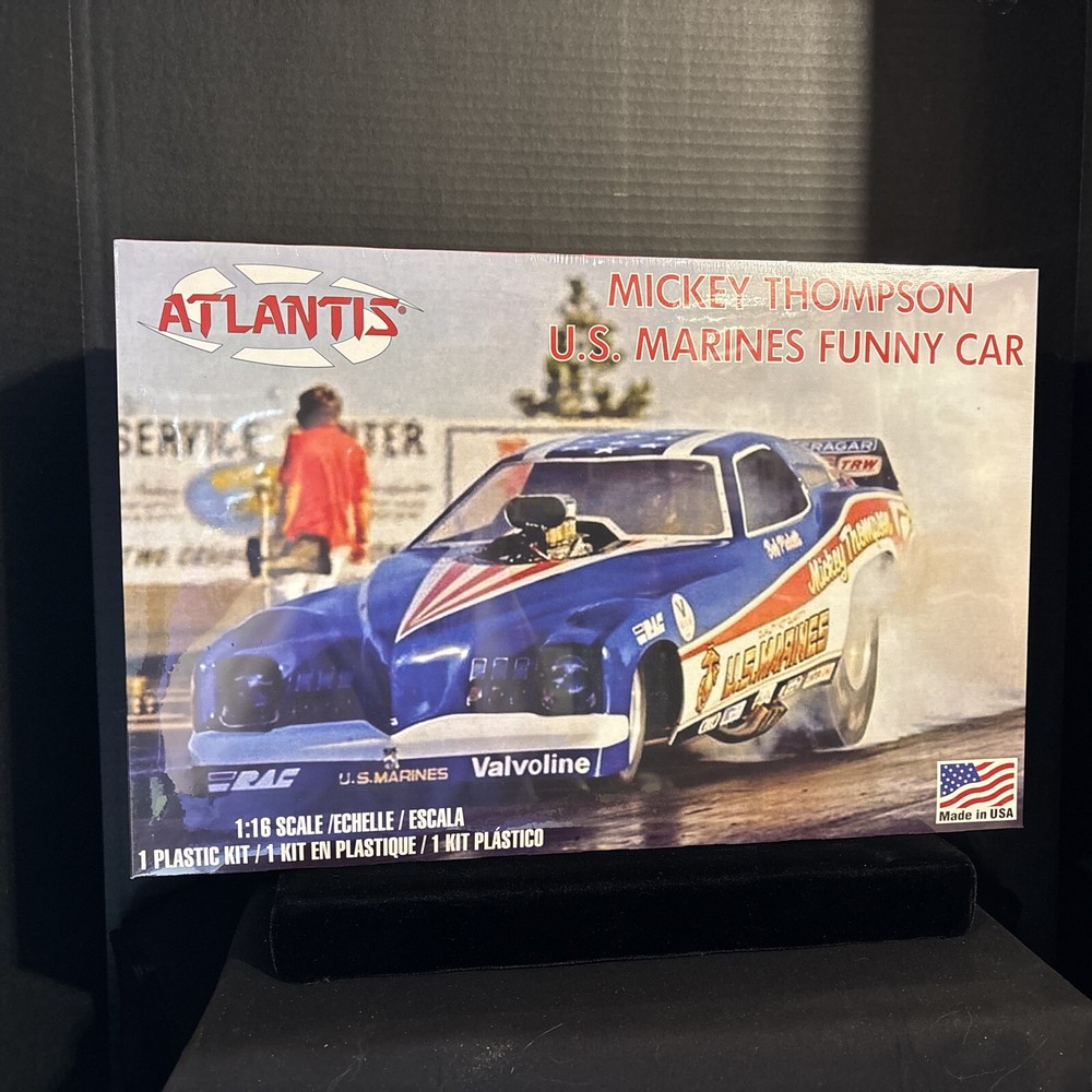 ATLANTIS H1499 MICKEY THOMPSON U.S. MARINES FUNNY CAR MODEL KIT-NIB-1:16 SCALE