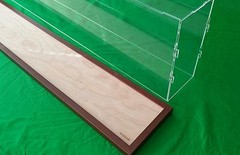 27 x 5 x 10 Acrylic Display Case for Trucks Ocean Liner Cruise Ships wooden base