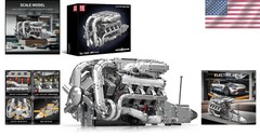 Realistic V8 Engine Building Blocks Set – 2899 PCS STEM Toy for Teens & Adults