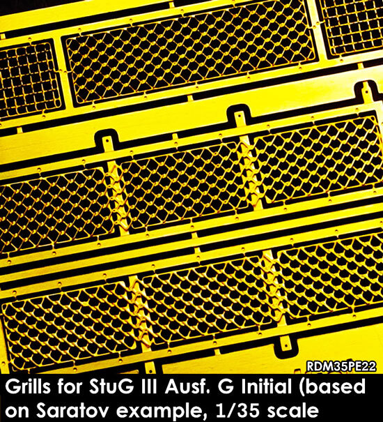 Rado Miniatures 1/35 Grills for StuG III G Initial Production