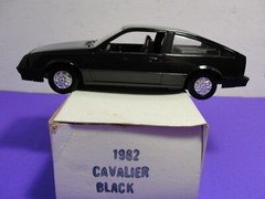 Vintage 1982 Chevy Cavalier Black Dealer Promo Car, 1/25 Scale, Original Box