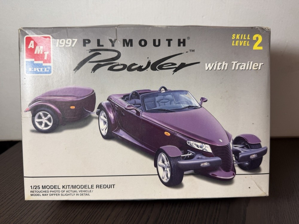 AMT 1997 Plymouth Prowler with Trailer 1/25 NIOB Sealed Bags