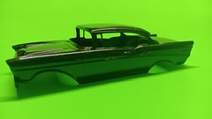 57 1957 Chevy Bel Air 1/25 Hard Body Glass Chrome Bumpers Grille Slot Car?