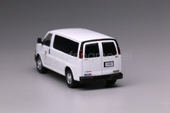 596 1:64 White GMC Express 3500 Police Van Diecast Display Gift Model Collection
