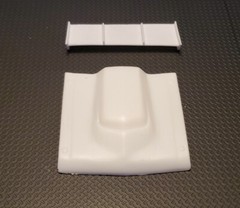 Resin Rear Spoiler & L88 Hood Combo for ’72*/69 Nova AMT*/Revell 1/25.