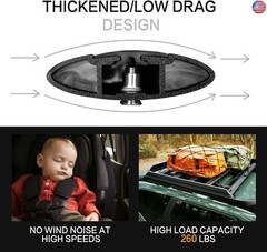 KNGEARZ 260lb Side Rails Roof Rack Cross Bars Fit for 2022-2024 Jeep Grand