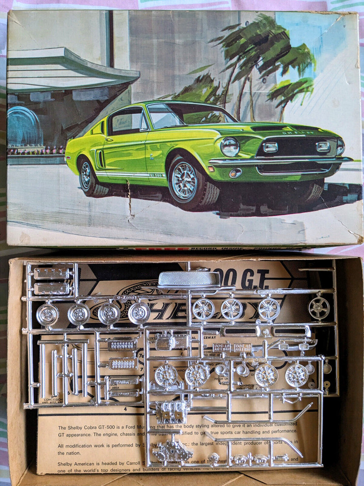 L@@K! *RARE *ORIGINAL VINTAGE AMT “MUSTANG SHELBY COBRA GT 500” KIT *SUPER C@@L!