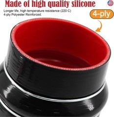 Straight Silicone Reducer Coupler Hose ID 4 to 4-1/2 inches 4 Ply Polyester