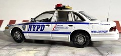 Nicely built 1/25 scale 1997 Ford Crown Victoria NYPD White Blue RMP READ