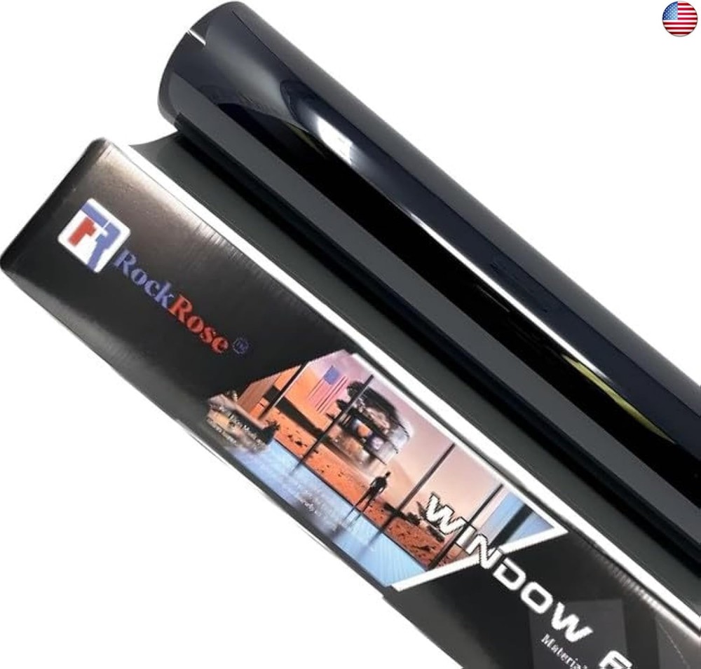 RockRose 5% Premium Carbon Car Window Tint Film 20 in x 25FT 2PLY Charcoal