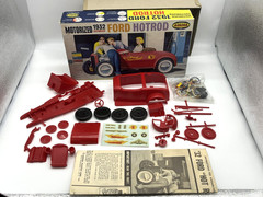 RARE VTG 1960 Aurora Motorized 1932 Ford Hotrod Model Kit Working Motor & Lights