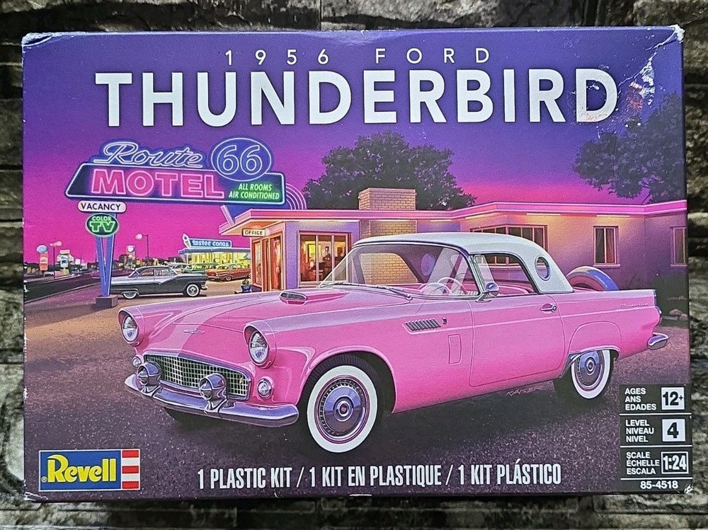 Revell 1956 Ford Thunderbird 1/24 Scale Plastic Model Car Kit 85-4518 SEALED NEW