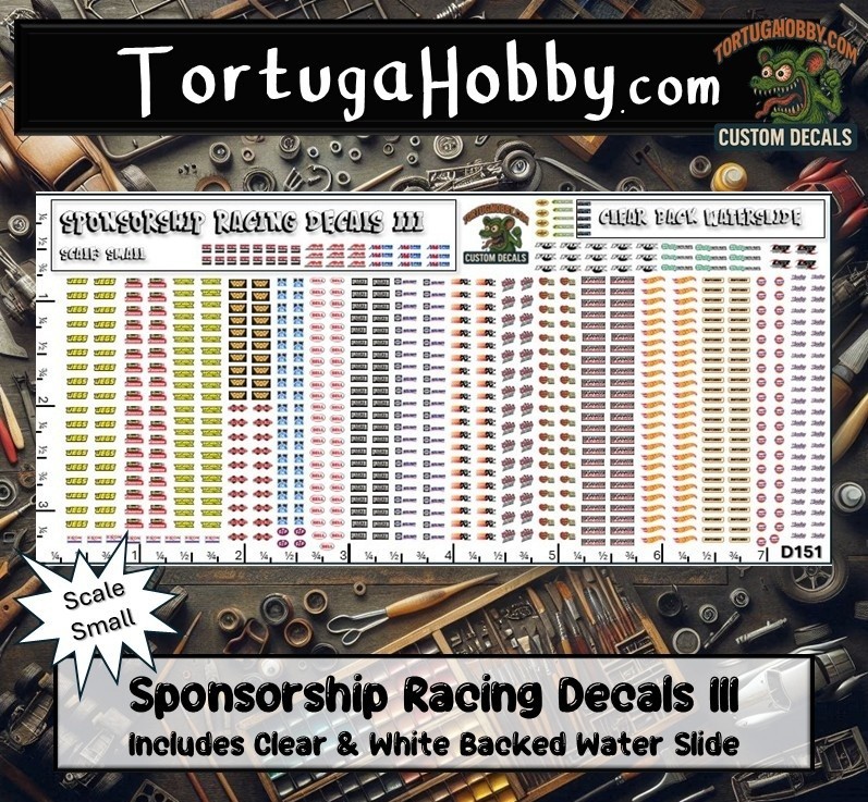 Sponsorship Racing Decals III – Waterslide – Various Scales