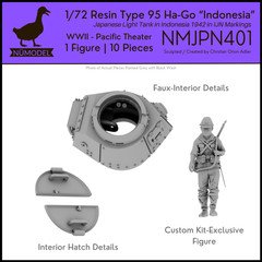 NUMODEL NMJPN401| 1/72 Resin WWII IJN Type 95 Ha-Go Light Tank “Indonesia” Model
