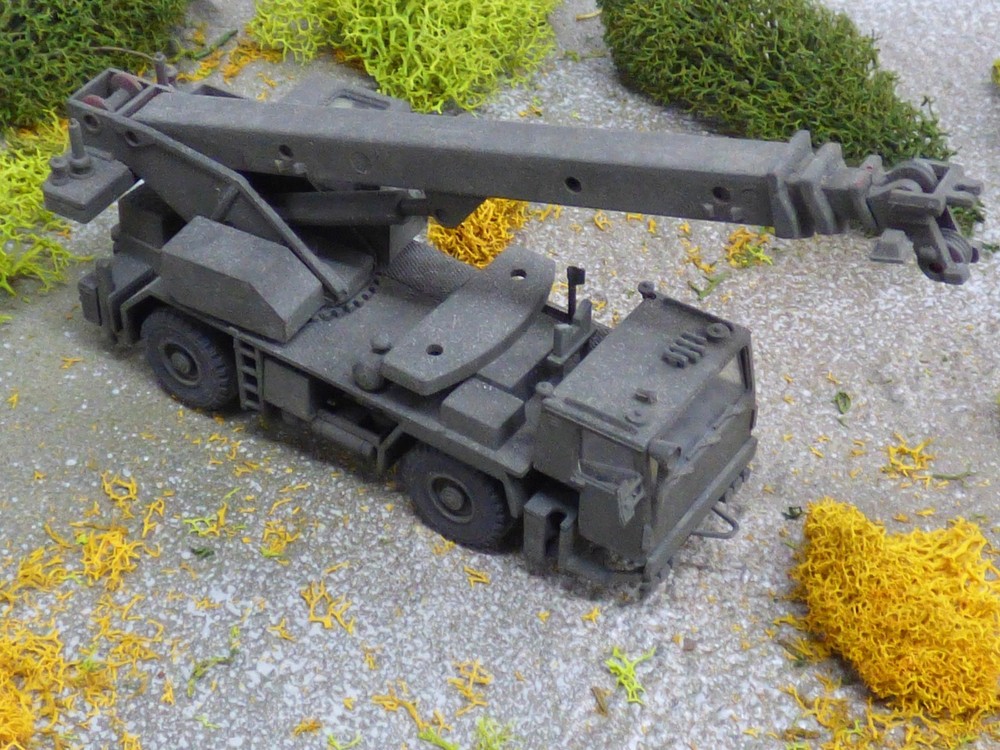 Roco Minitanks 1/87 West German 4×4 Construction Truck W/Crane Lot#9620B©