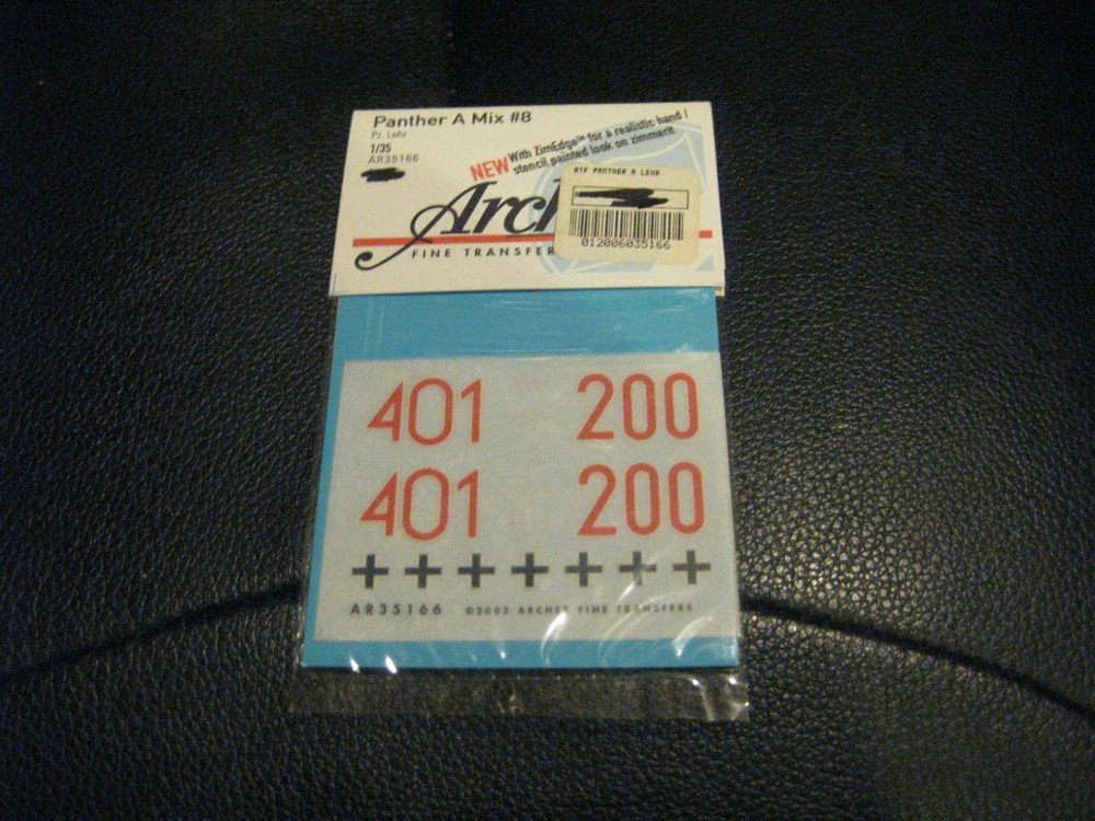 Panther A Mix #8 Decal Set in 1/35 scale by Archer Fine Transfers