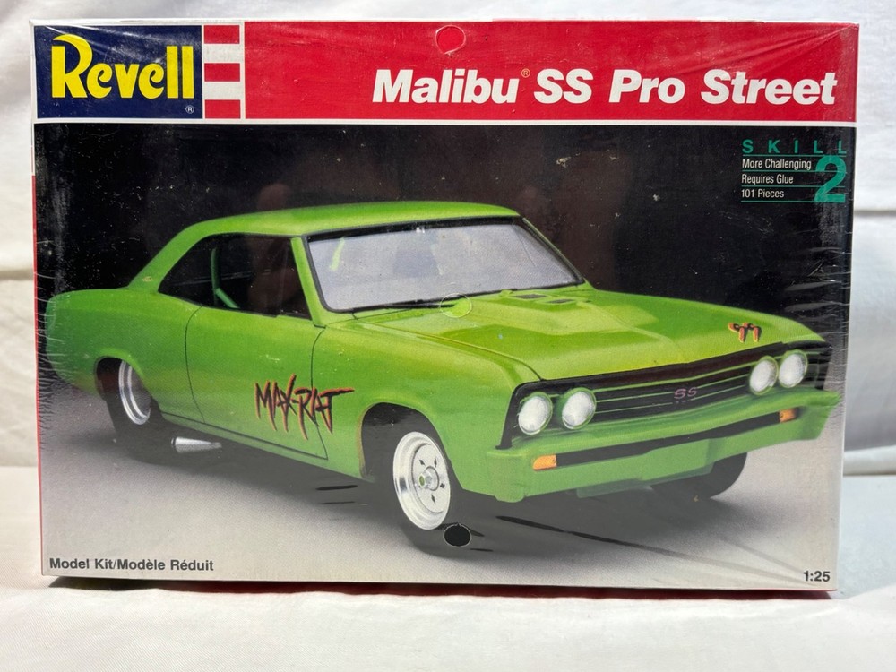 Revell Malibu SS Pro Street 1:25 Scale Model Kit Max Rat Detailed New Sealed