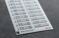 1:24 3D License Plates for scale model Modern Vehicles